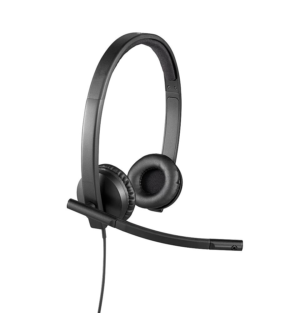 Alt View 11. Logitech - H570e Stereo Wired Over-ear Headset - Black.