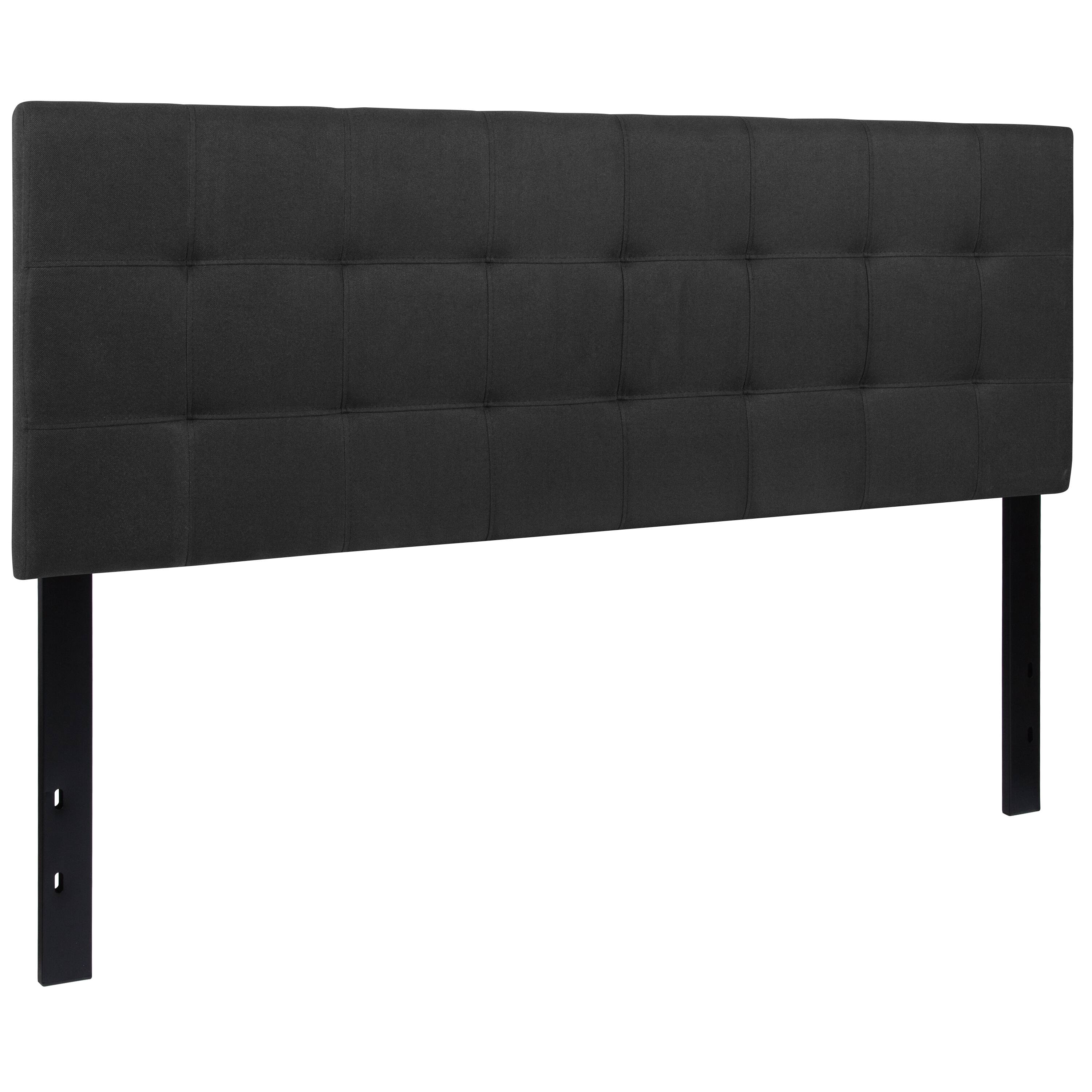 Alt View 1. Emma + Oliver - Quilted Tufted Upholstered Headboard - Black.