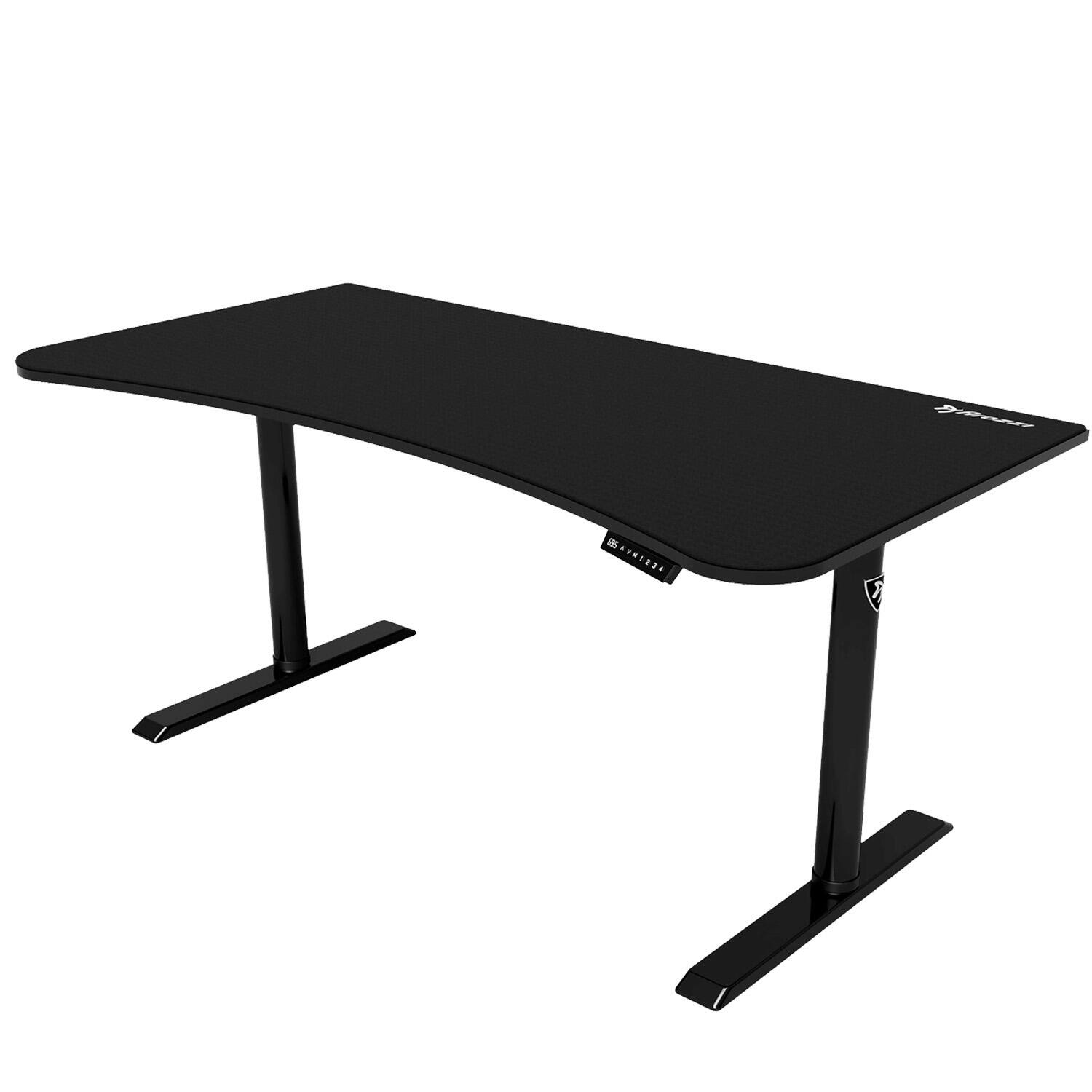 Left. Arozzi - Arena Moto Motorized Desk - Black.