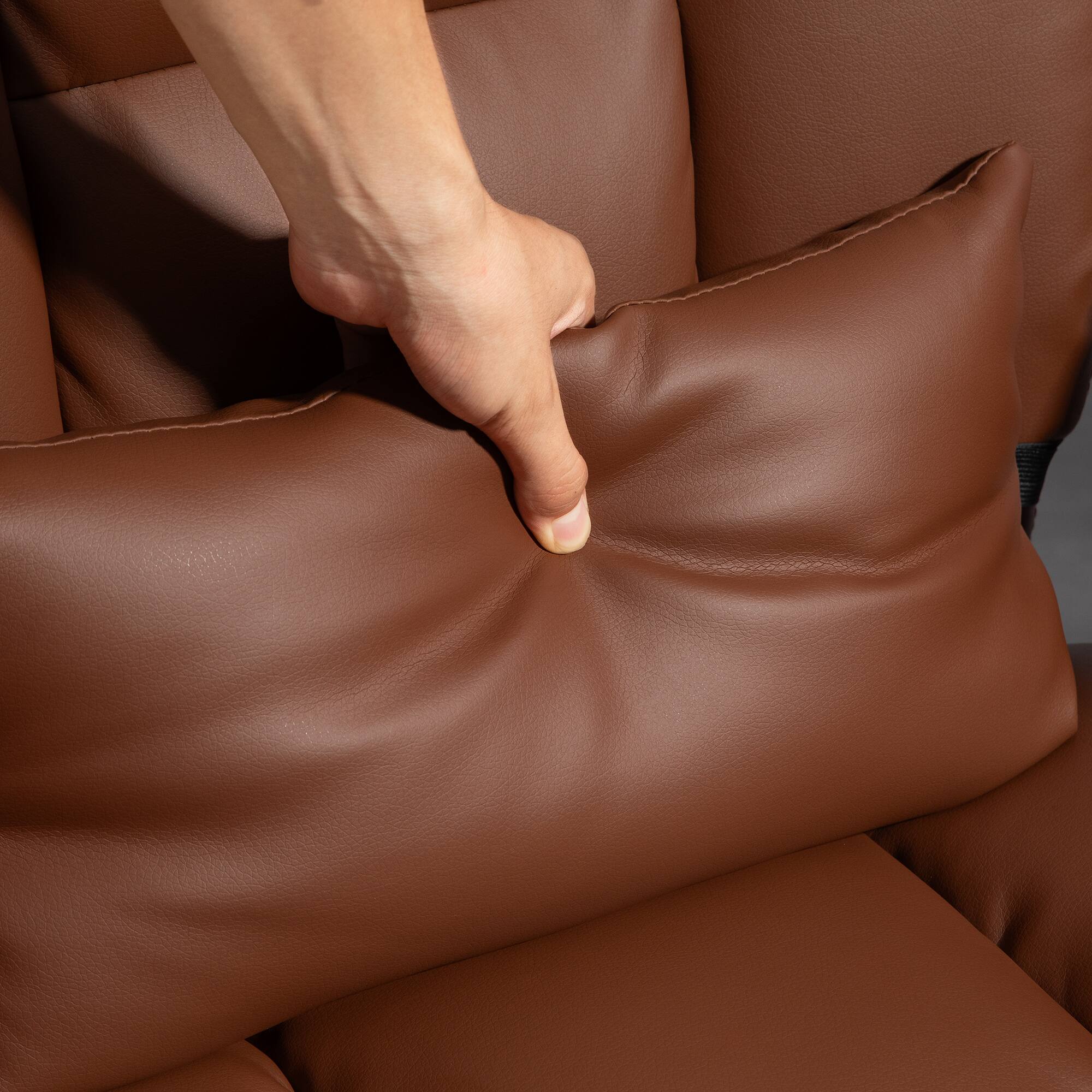 Alt View 5. Homcom - Executive Office Chair with Footrest, Lumbar Support - brown.