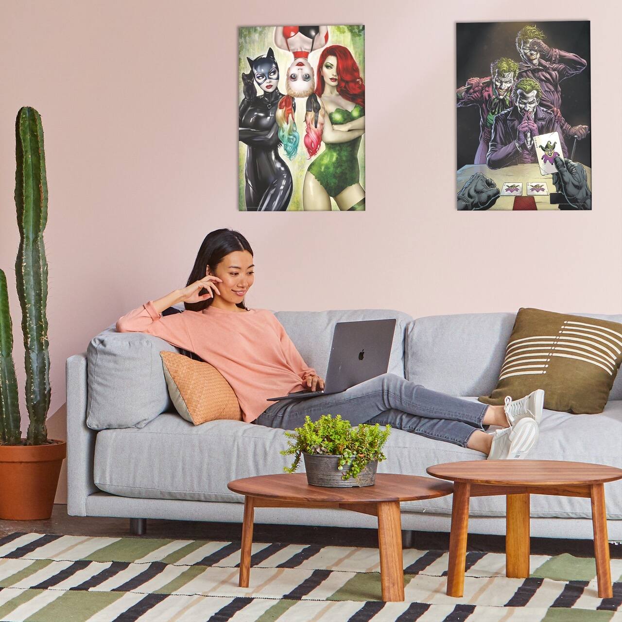 Angle. Trend Setters - DC Comics (Catwoman No. 50 - Gotham City Sirens) MightyPrint™ Wall Art - Multicolor.