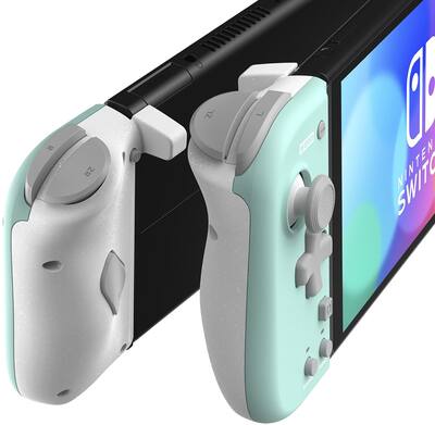 Hori Split Pad Compact: Mint Green and White for Nintendo