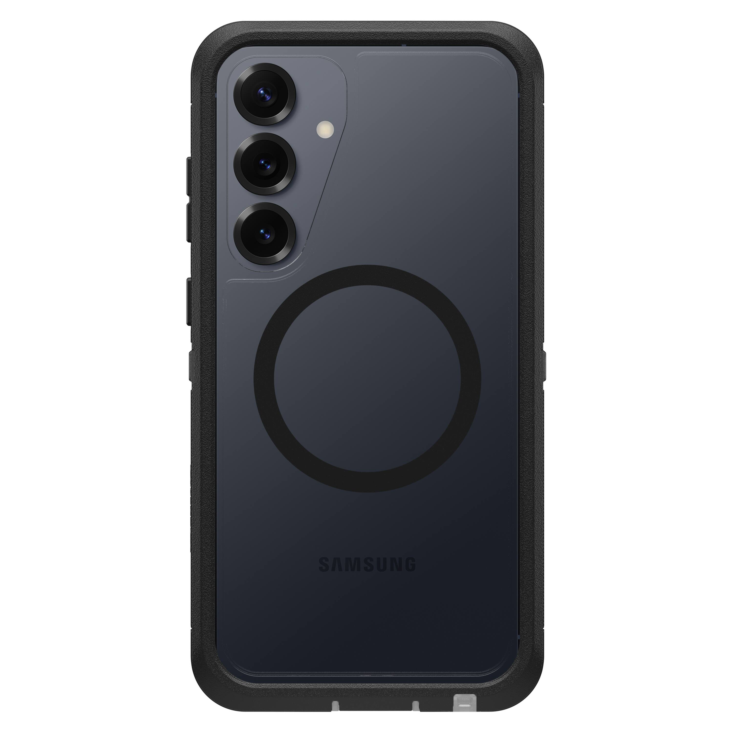 Angle. OtterBox - Defender Series Pro XT Hard Shell with Magnets for Samsung Galaxy S25+ - Dark Side.