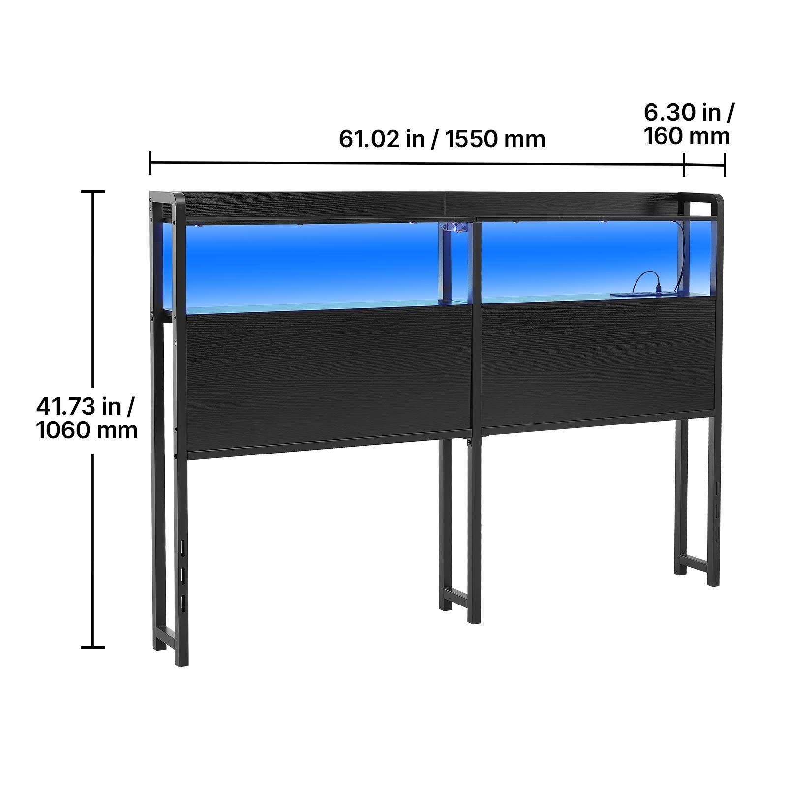 61.02 in / 1550 mm  
6.30 in / 160 mm  
41.73 in / 1060 mm