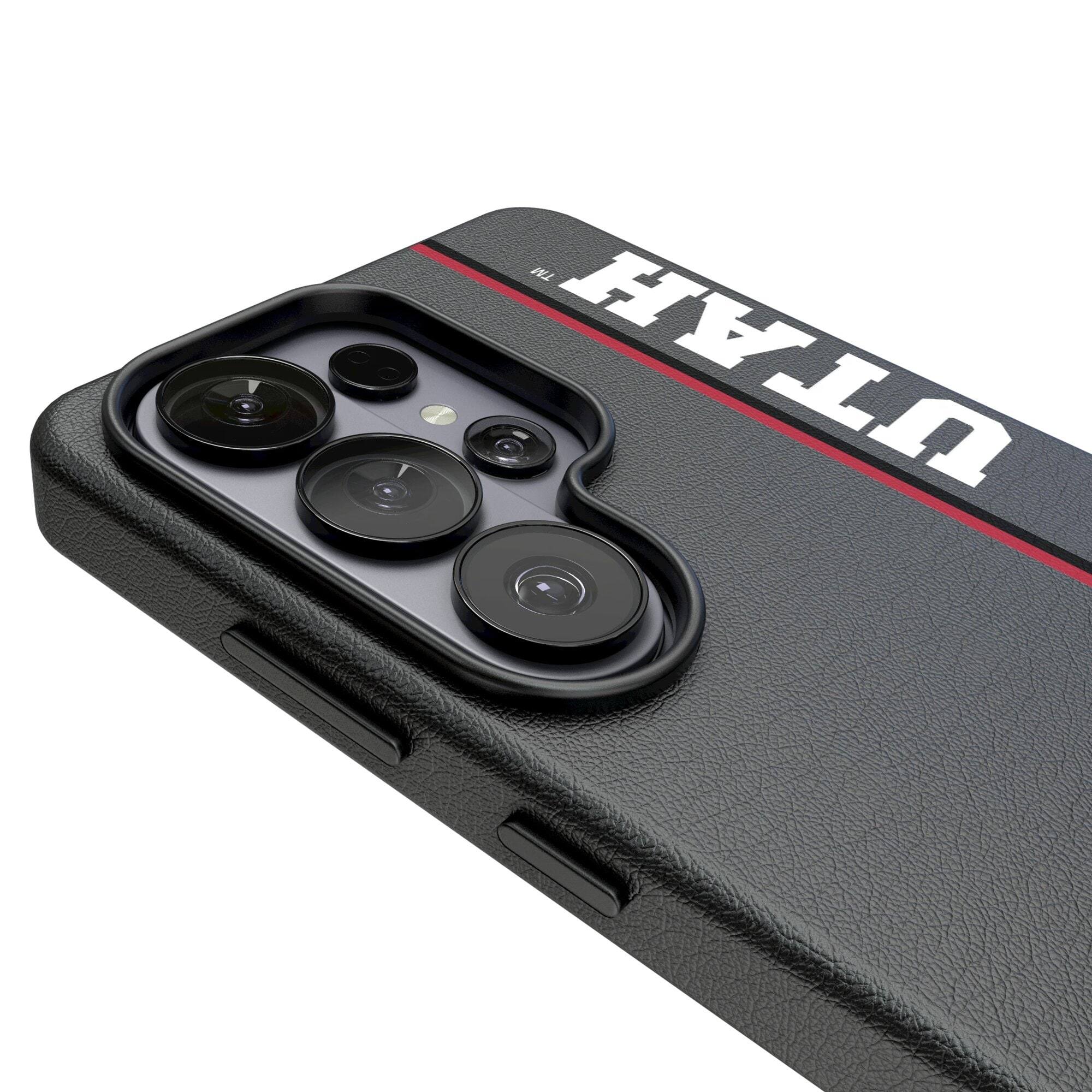 Alt View 2. Keyscaper - Utah Utes Galaxy Magnetic Bump Case - S25 Ultra - Black.