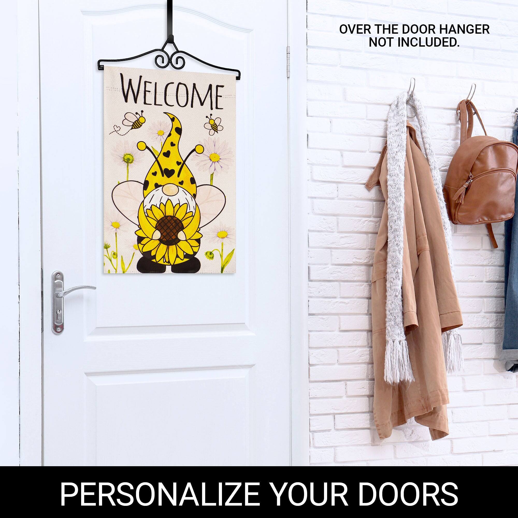 WELCOME OVER THE DOOR HANGER NOT INCLUDED. PERSONALIZE YOUR DOORS