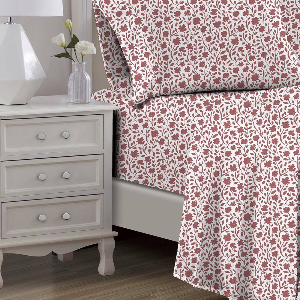 Alt View 1. RT Designers Collection - RT Designers Collection Edina 1000 Thread Count CVC Ultra Soft Sheet Set Mauve Queen - Mauve.