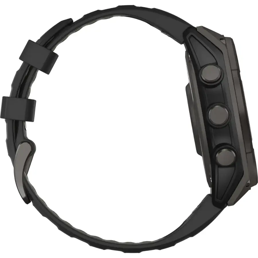 Alt View 7. Garmin - fēnix 8 Solar Sapphire GPS Smartwatch 47mm Fiber-reinforced polymer - Carbon Gray DLC Titanium.