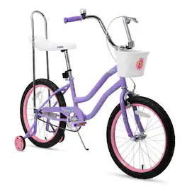 JOYSTAR - Manteca 20 Inch Kids Bike with Training Wheels, Banana Seat Bike for Girls Ages 7 and Up, Kids' Bicycle - Purple