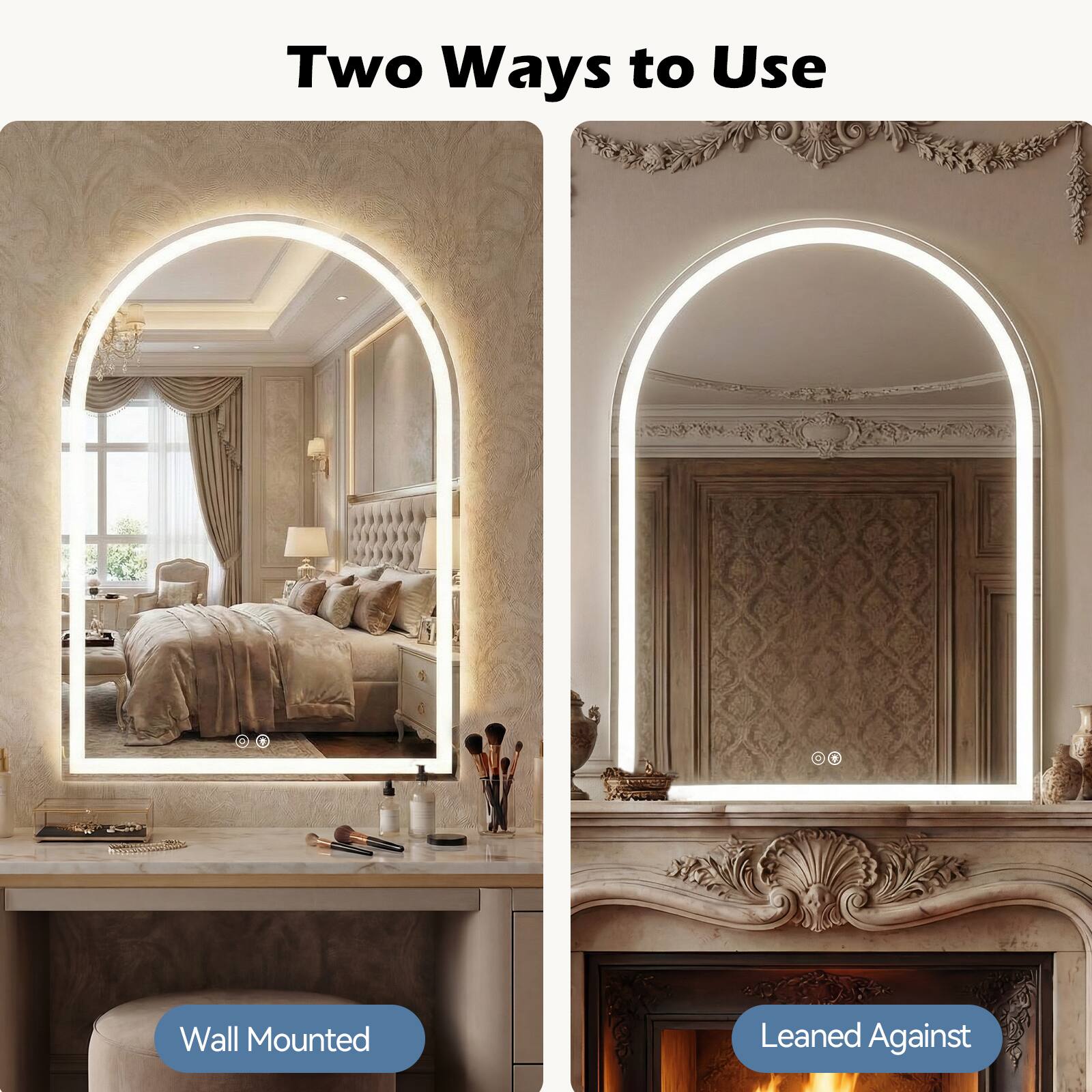 Two Ways to Use

Wall Mounted

Leaned Against