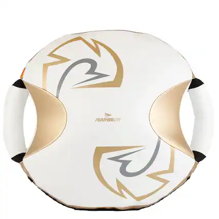 Front. RIVAL - RIVAL Boxing RPS100 Punch Shield, White/Gold - White/Gold.