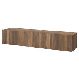 FurniFact - floating TV stand with wall-mount design and modern appeal - Brown