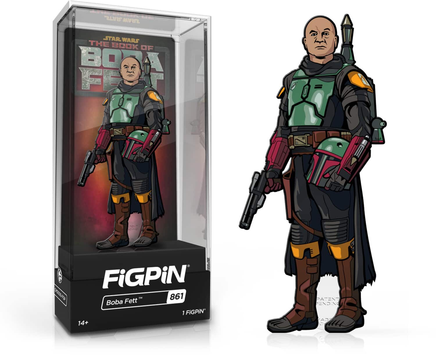 PopMarket - FiGPiN - Star Wars The Book Of Boba Fett - Boba Fett Enamel Pin (861) - COLLECTABLES - Multicolor