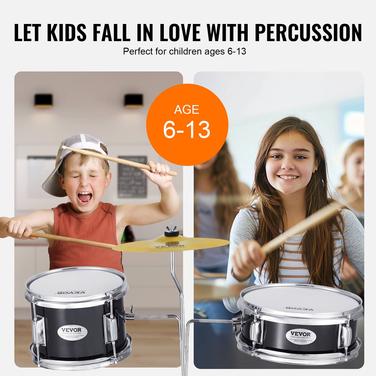 LET KIDS FALL IN LOVE WITH PERCUSSION  
Perfect for children ages 6-13  

AGE 6-13