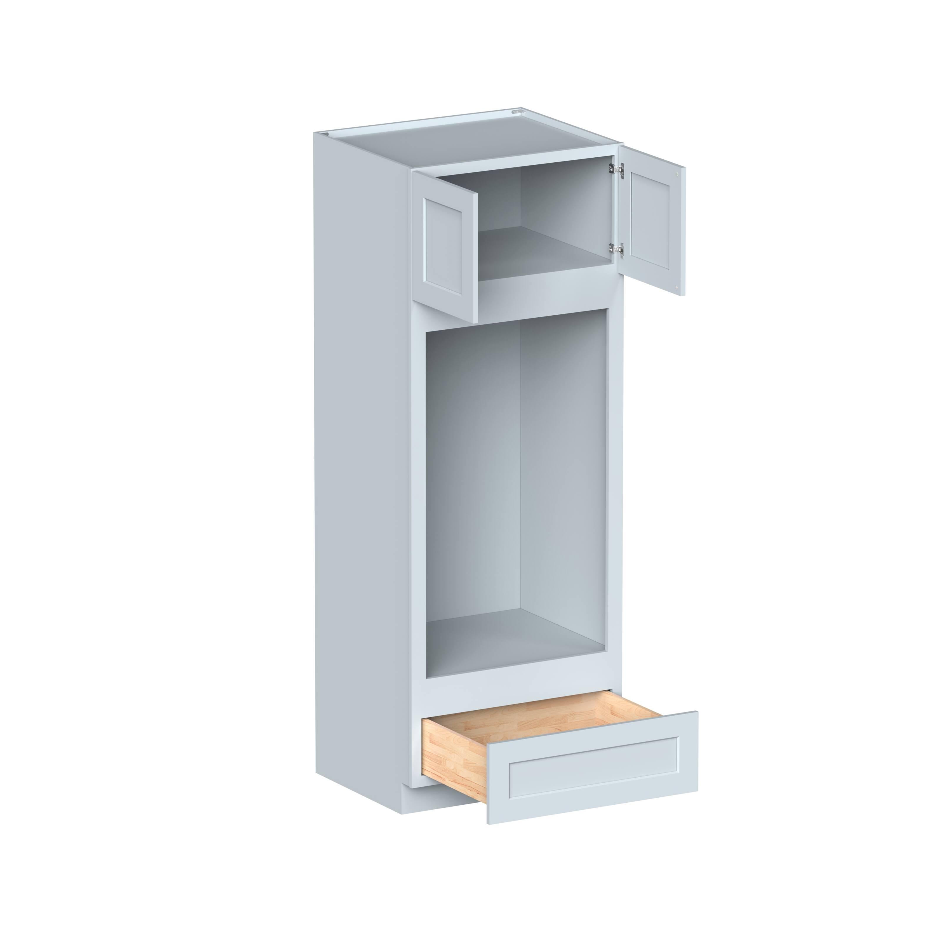 Alt View 1. Boyel Living - Dove Gray Double Oven Cabinets 90.Wx27in.H Ready to Assemble Kitchen Cabinets 2Doors - DOVE GRAY.