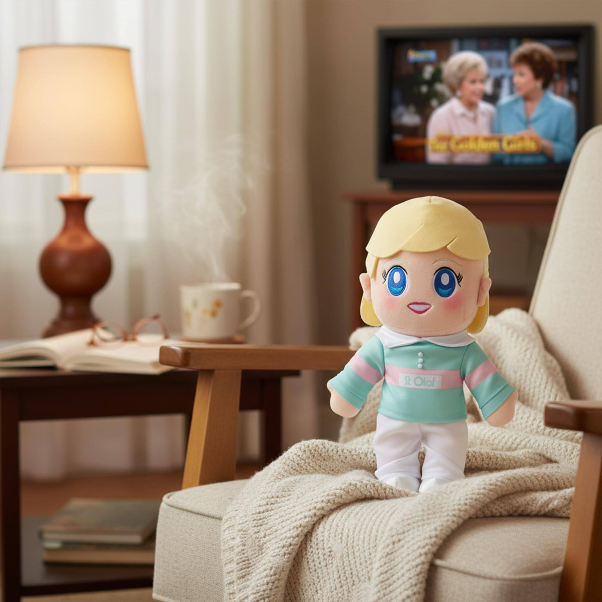 Alt View 3. Cakeworthy - The Golden Girls Rose 8-Inch Collector Plush - Multi-Colored.