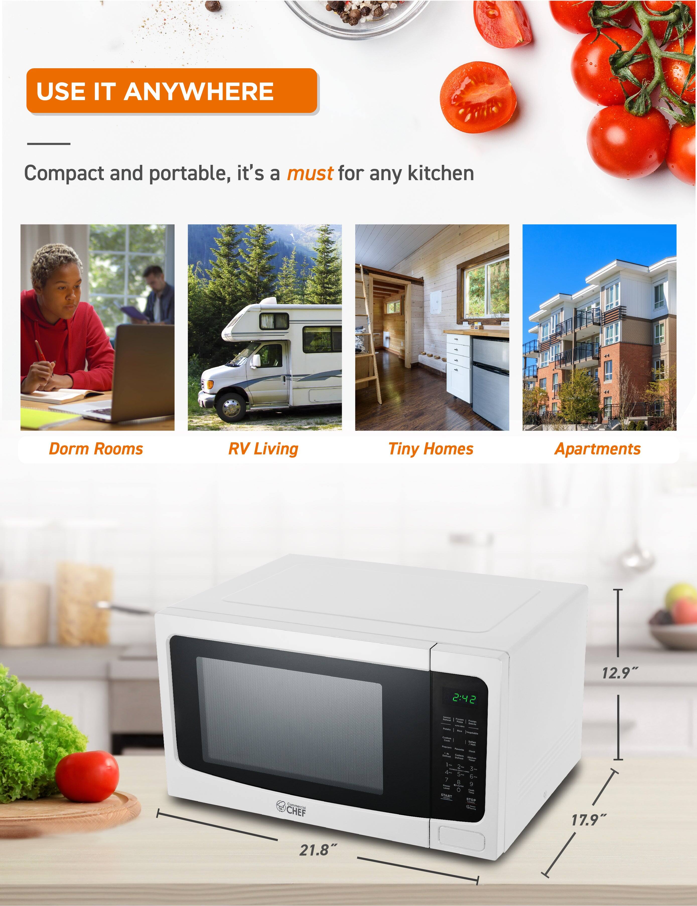 USE IT ANYWHERE
Compact and portable, it's a must for any kitchen
Dorm Rooms
RV Living
Tiny Homes
Apartments
2:42
12.9"
17.9"
21.8"