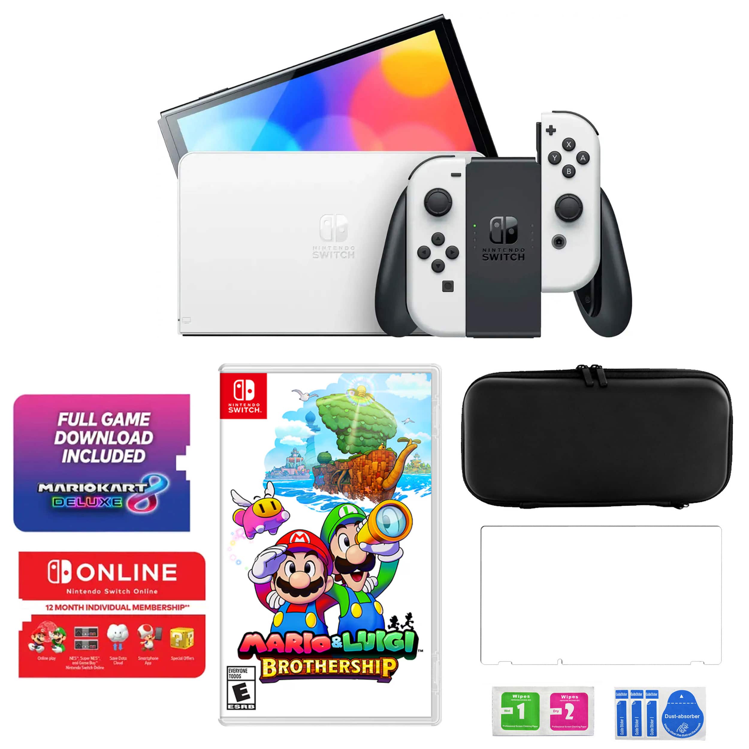Switch OLED MarioKart 8 Bundle with Accessories & Brothership - Nintendo Switch