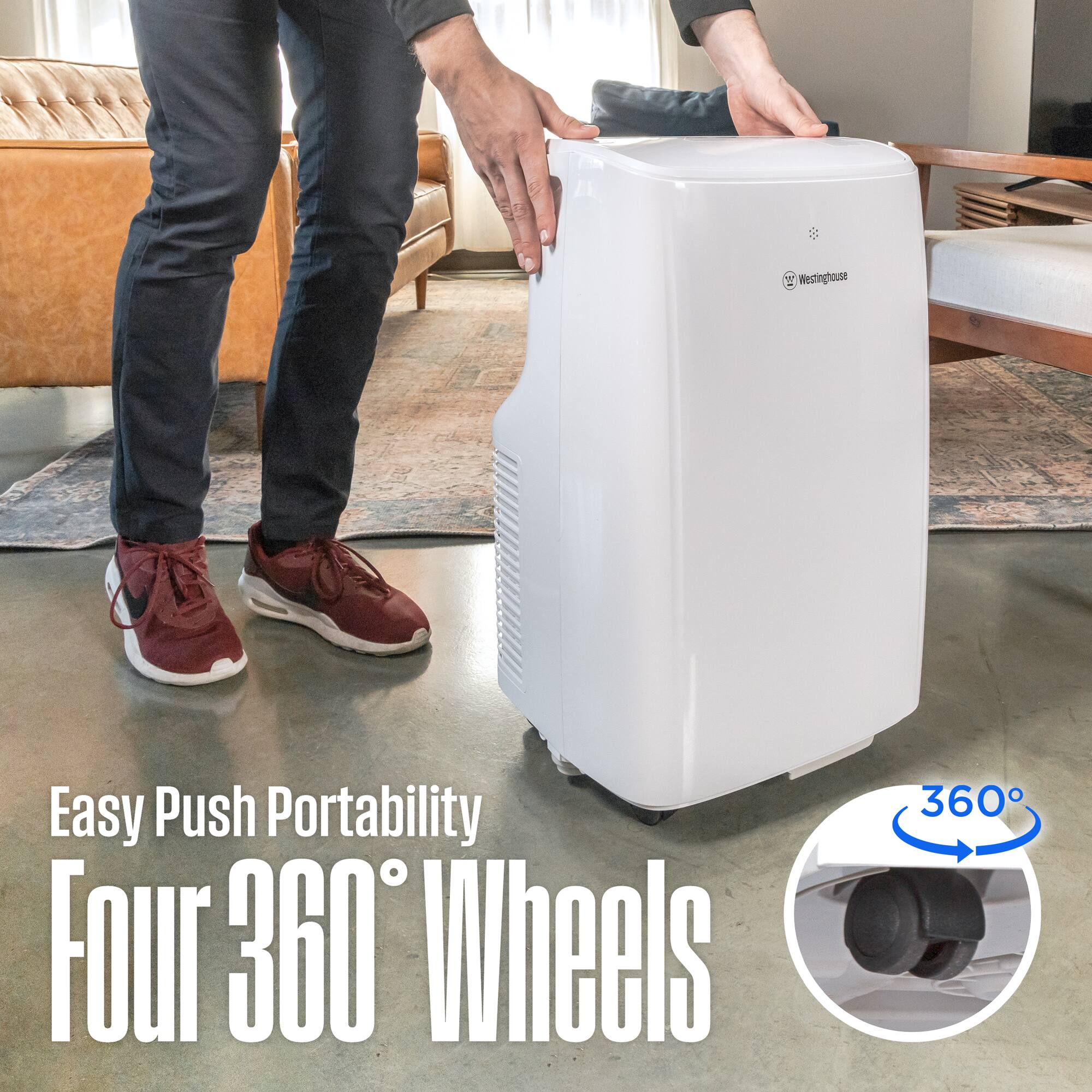 Westinghouse Easy Push Portability Four 360° Wheels