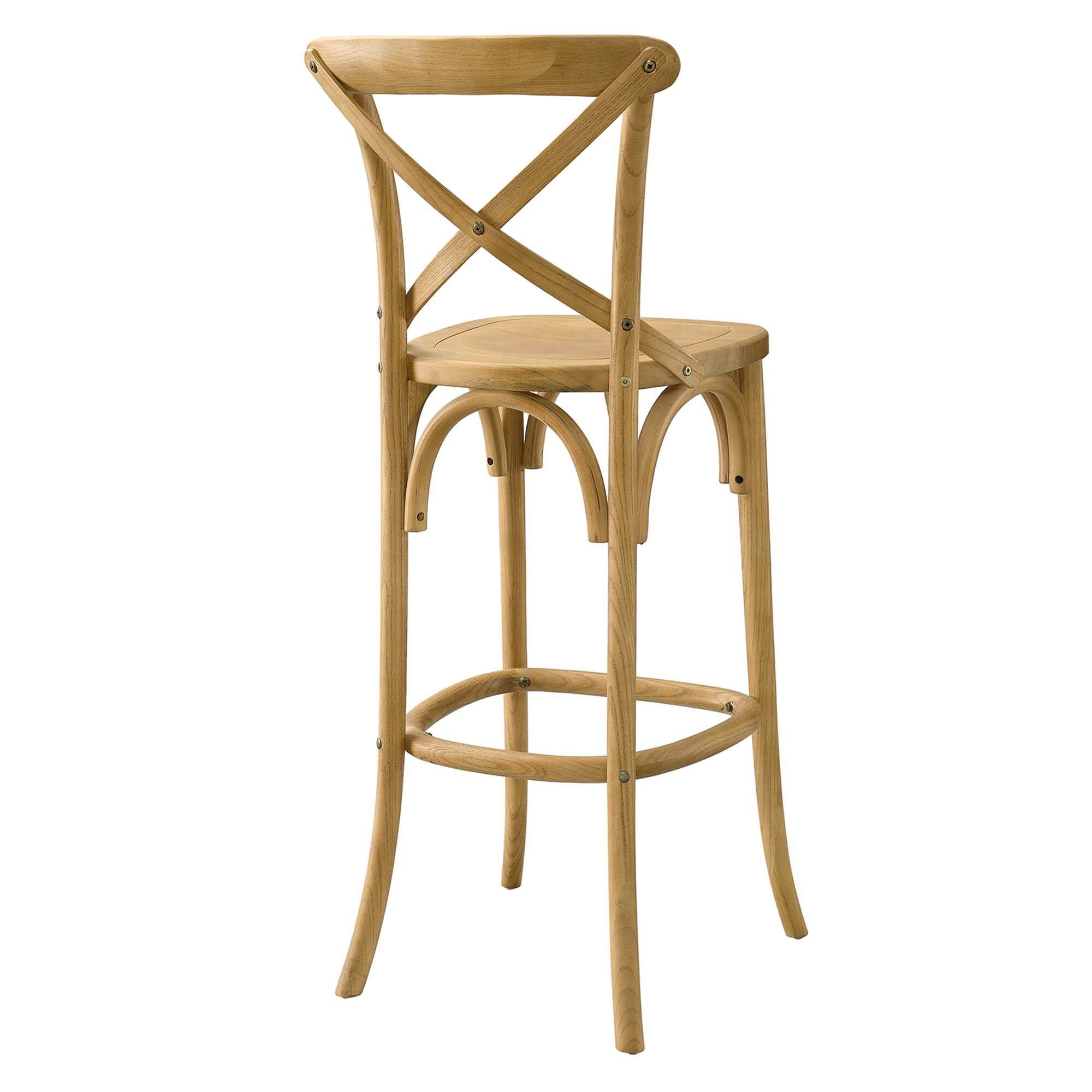 Back. Modway - Gear Bar Stool - Brown.