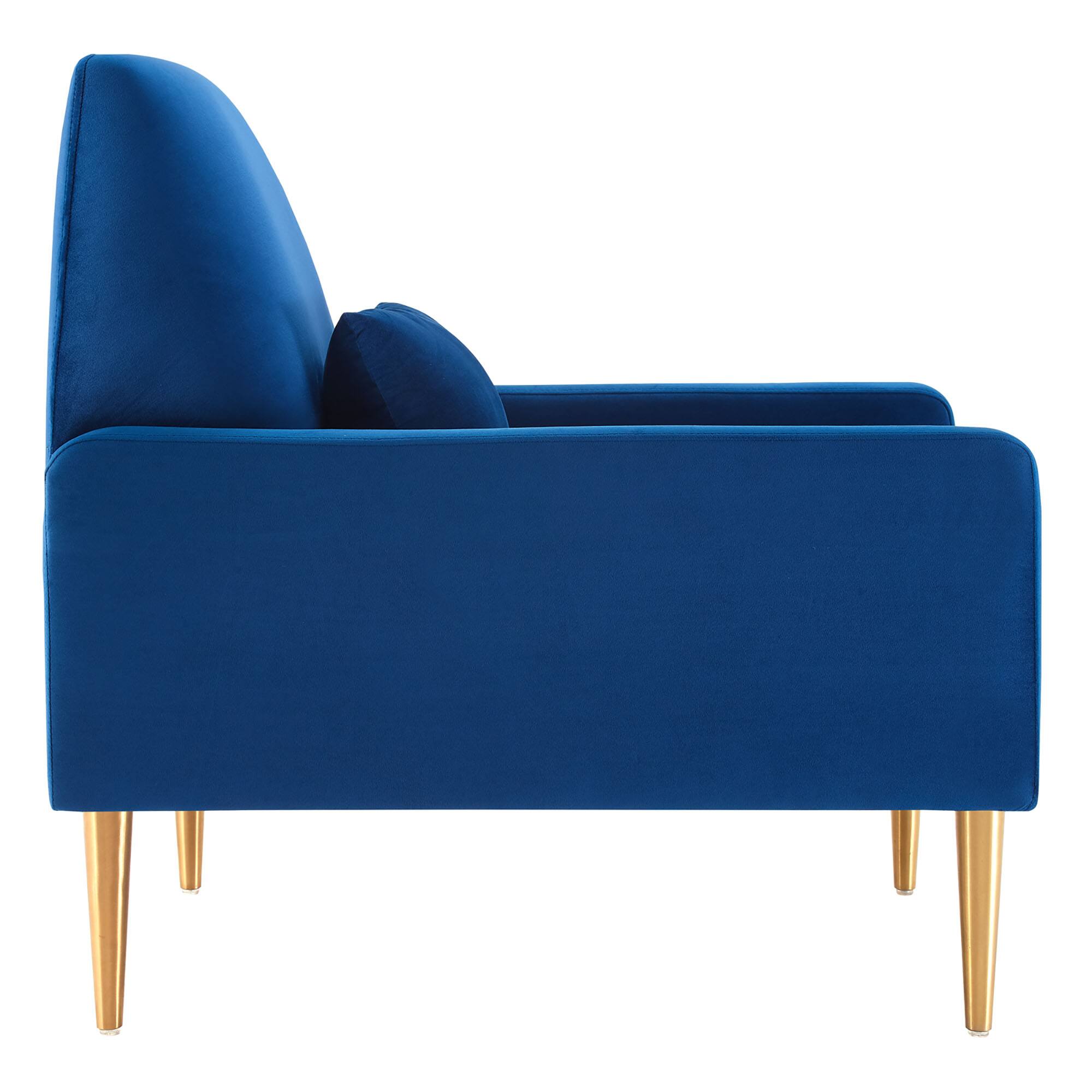 Alt View 1. Modway - Liliana Performance Velvet Armchair by Modway - Navy.