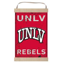 Jardine - UNLV Rebels Faux Rust Banner Sign - Red