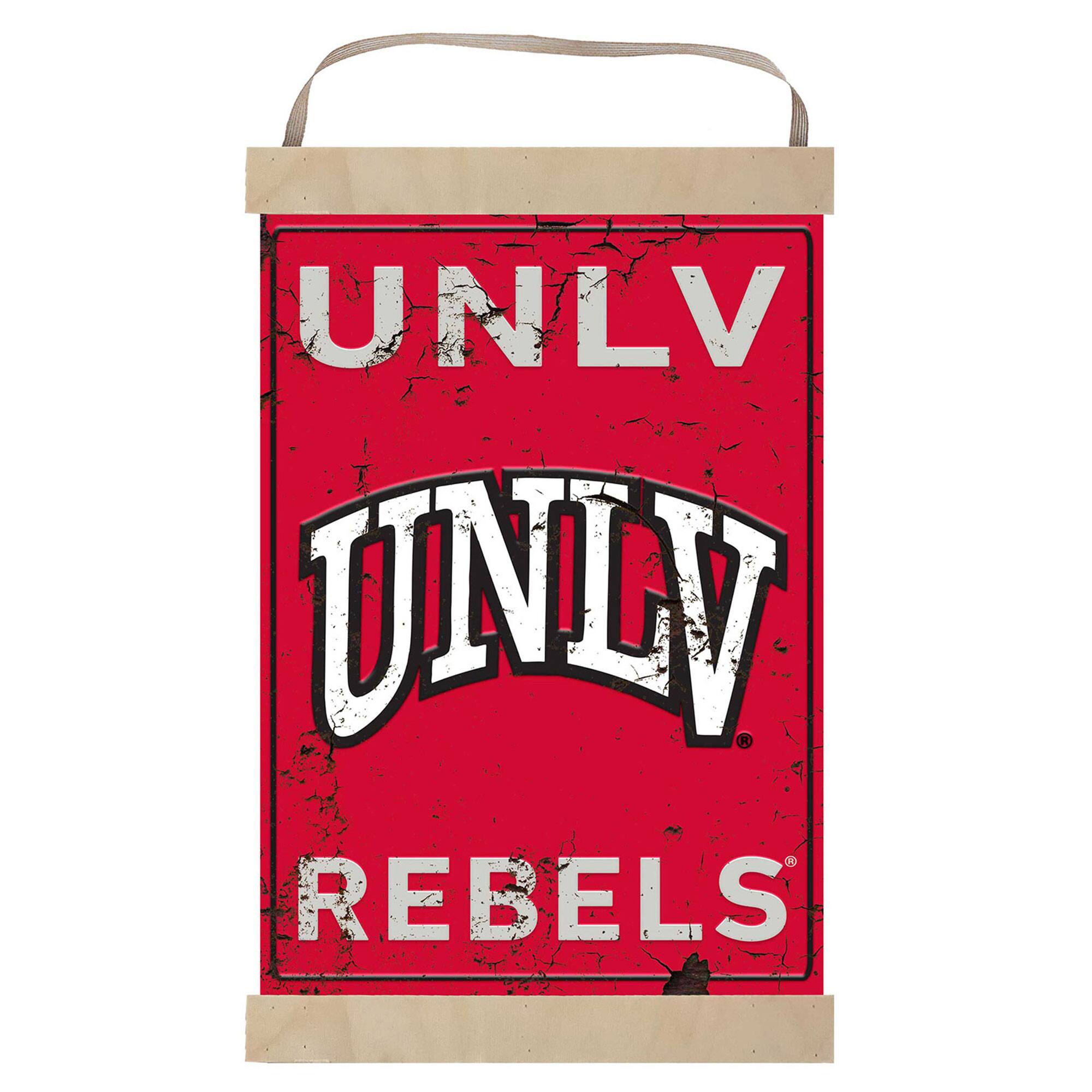 UNLV Rebels Faux Rust Banner Sign