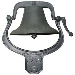 Yard Tuff - YTF-22LB Large Decorative Collectible Cast Iron Metal Farm Dinner Bell - Matte Black