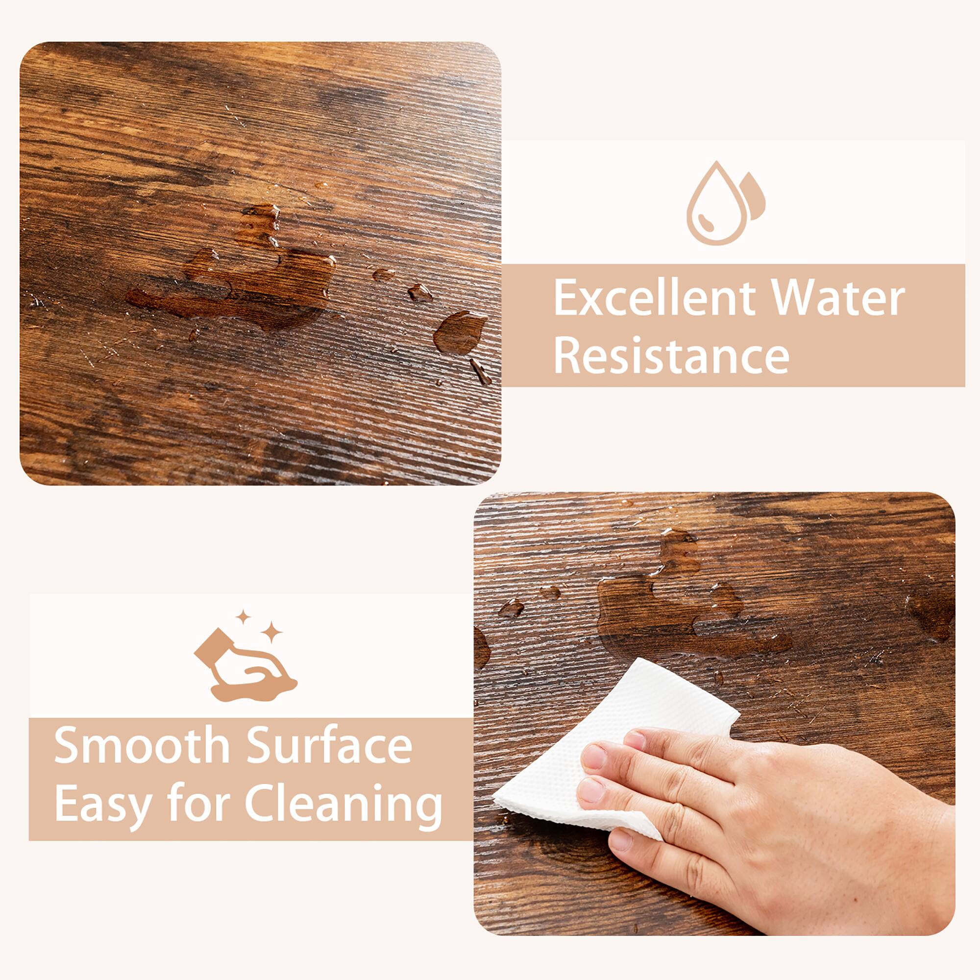 Excellent Water Resistance, Smooth Surface, Easy for Cleaning.