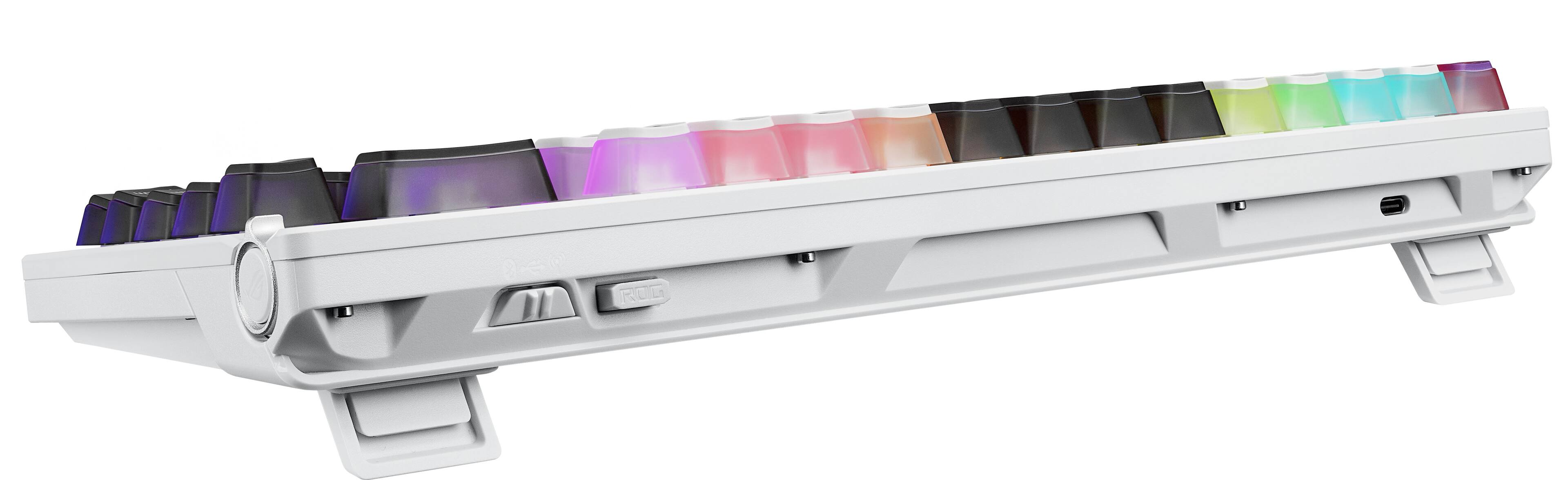 Alt View 8. ASUS - ROG Azoth X 75% Wireless Mechanical RGB Gaming Keyboard with Hot-Swappable ROG NX Snow Switches - White.