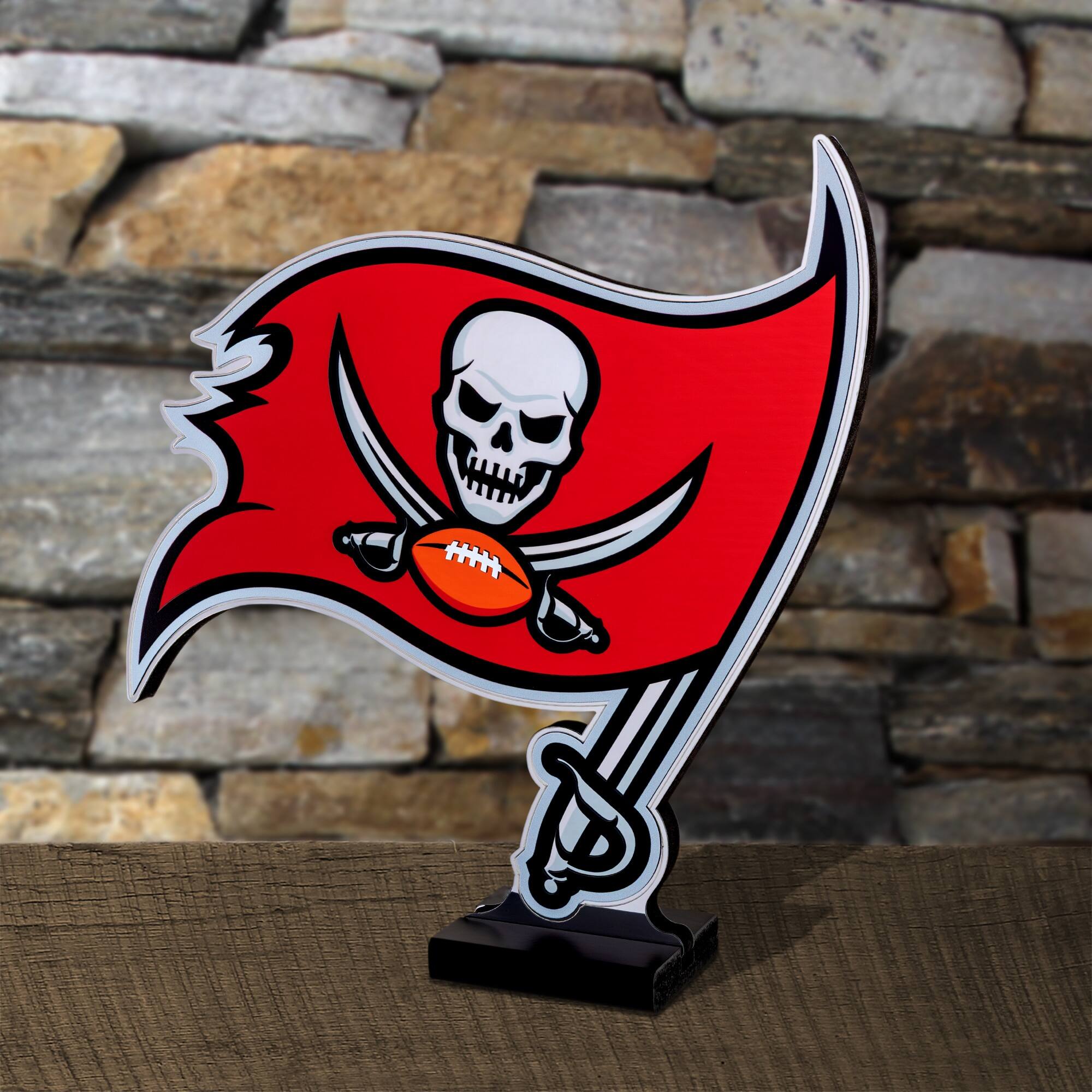Alt View 3. Sporticulture - Tampa Bay Buccaneers LED Infinity Logo Light - Red.