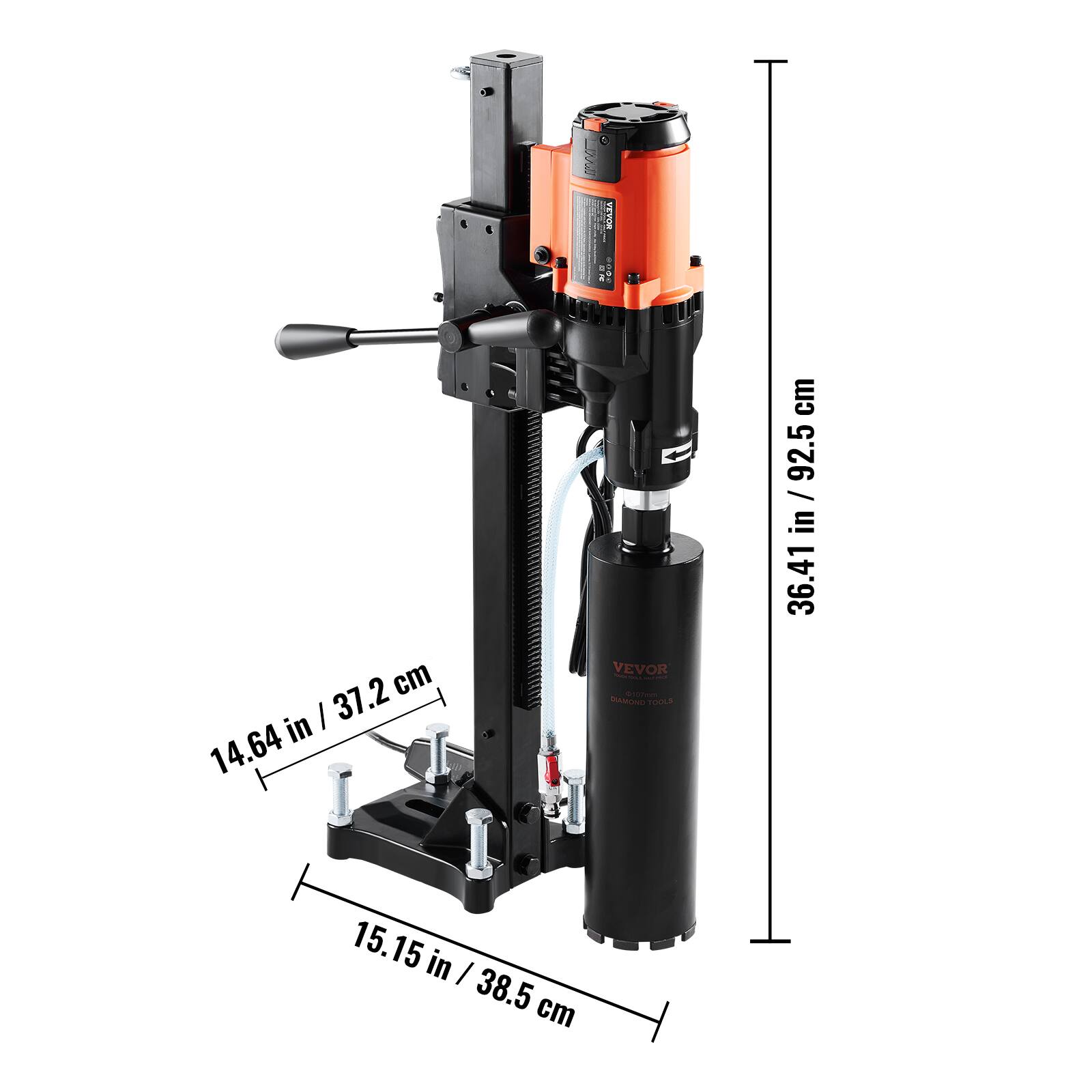 100
VEVOR
37.2 cm in | 14.64
VEVOR 100ml) DIAMOND TOOLS
cm / 92.5 in 36.41
15.15 in | 38.5 cm