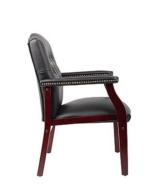 Alt View 2. Boss Office Products - CaressoftPlus Vinyl Guest Chair (B959-BK) - Black.