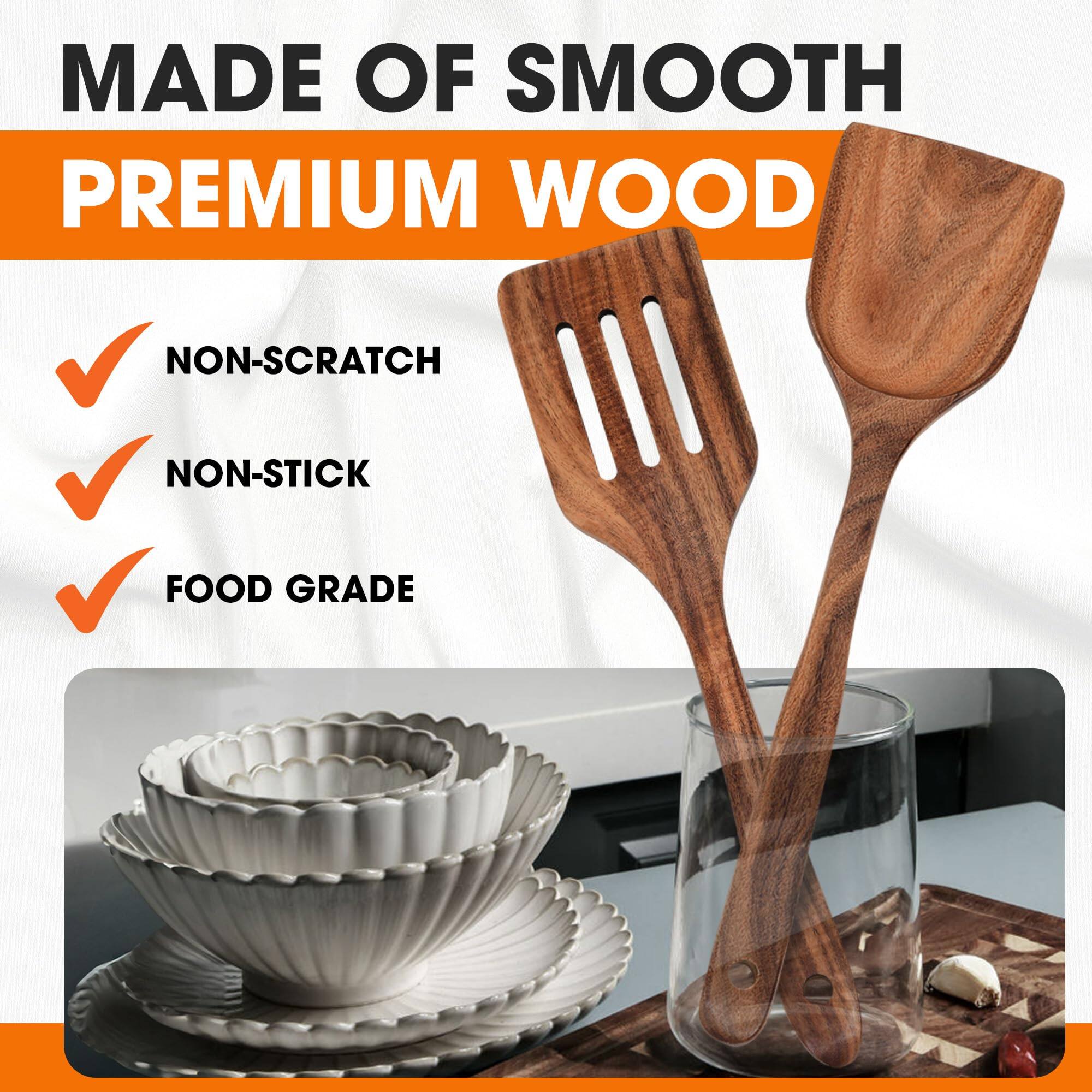 MADE OF SMOOTH PREMIUM WOOD

- NON-SCRATCH
- NON-STICK
- FOOD GRADE