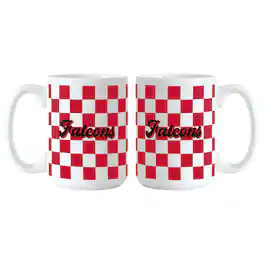 Logo Brands - Atlanta Falcons 2-Pack 15oz. Checkered Wordmark Mug Set - Multicolor
