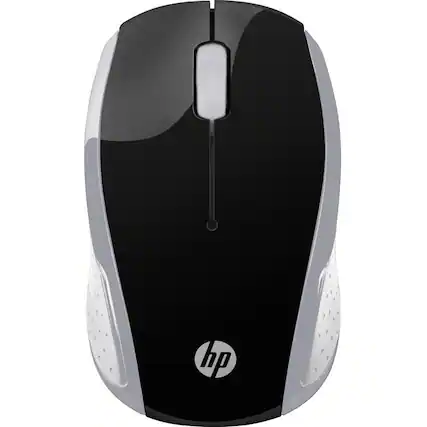 Front. HP - HP Wireless Mouse 200 (Pike Silver) - Optical - Wireless - Radio Frequency - Pike Silver - USB - 1000 dpi - Scroll Wheel - Pike Silver.