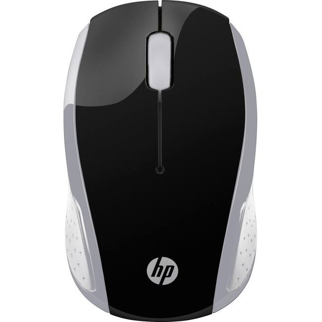 Front. HP - HP Wireless Mouse 200 (Pike Silver) - Optical - Wireless - Radio Frequency - Pike Silver - USB - 1000 dpi - Scroll Wheel - Pike Silver.