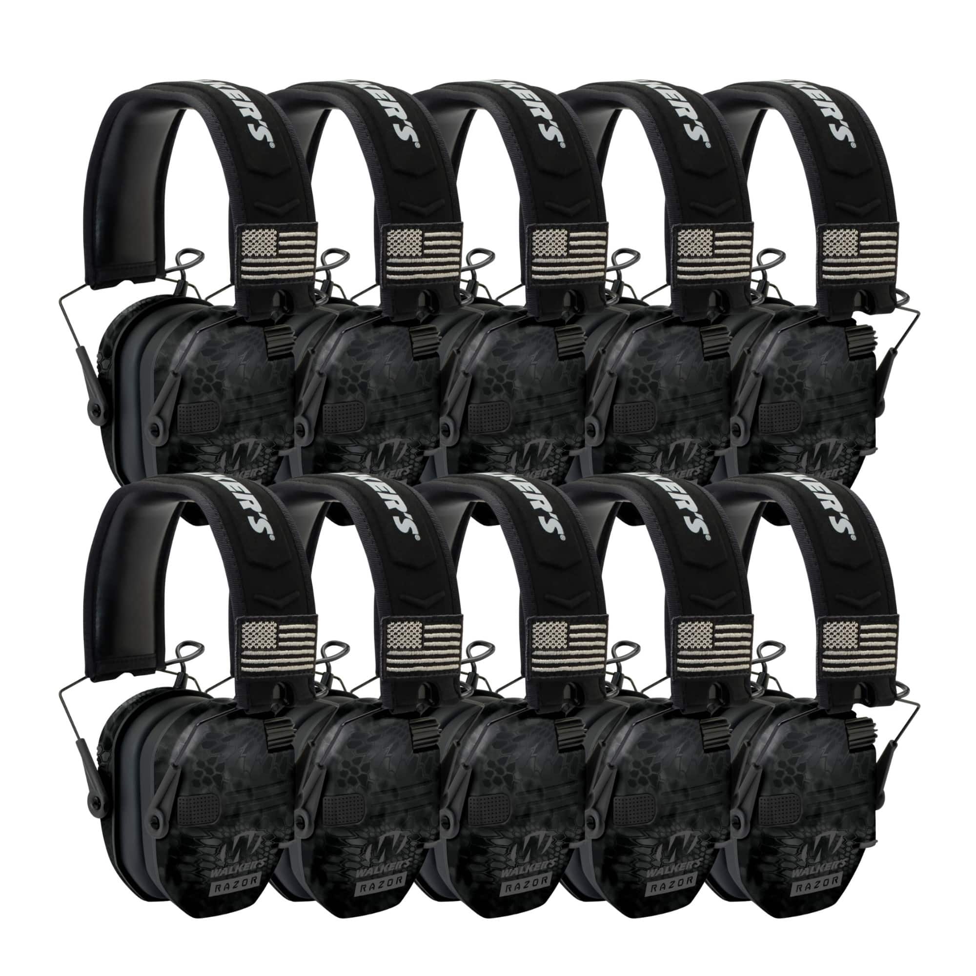 Walkers - Walker's Razor Slim Electronic Shooting Muffs Patriot Series (Camo) (10-Pack) - Black price history on PriceWatchPro