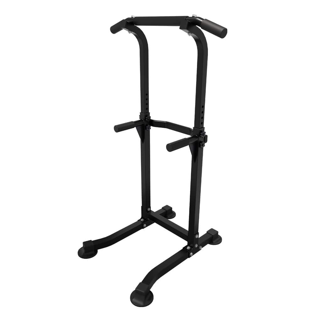 Front. Ainfox - Ainfox Pull Up Bar Dip Bar Power Tower Workout Dip Station Height Adjustable Free Standing Chin Up Bar - black.