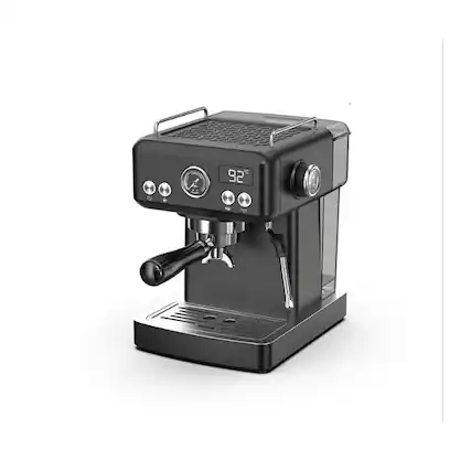 Front. Plum Chef - 1350W Semi-Automatic Coffee Maker 20 Bar Espresso Machine Cold Hot Brew PID Control 58mm Portafilter Silver - Silver.