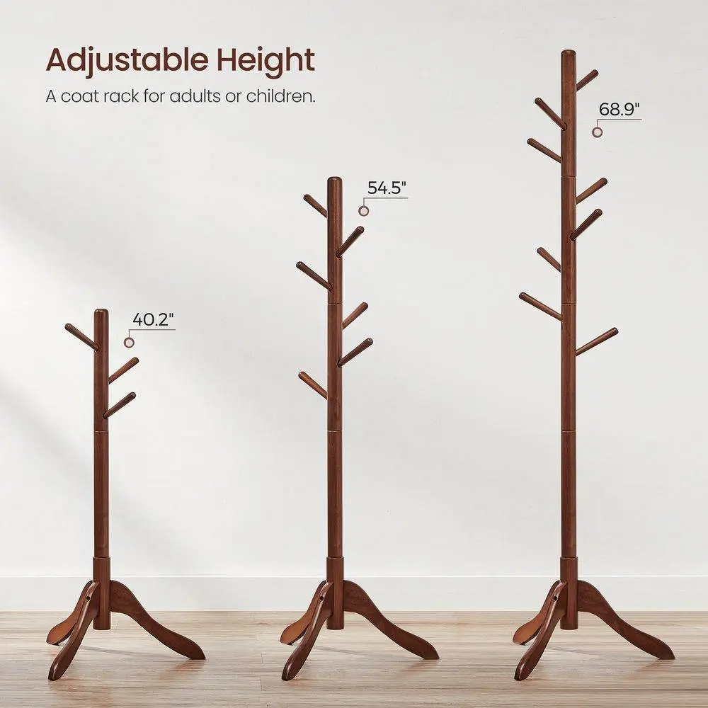 Adjustable Height
A coat rack for adults or children.
68.9"
54.5"
40.2"