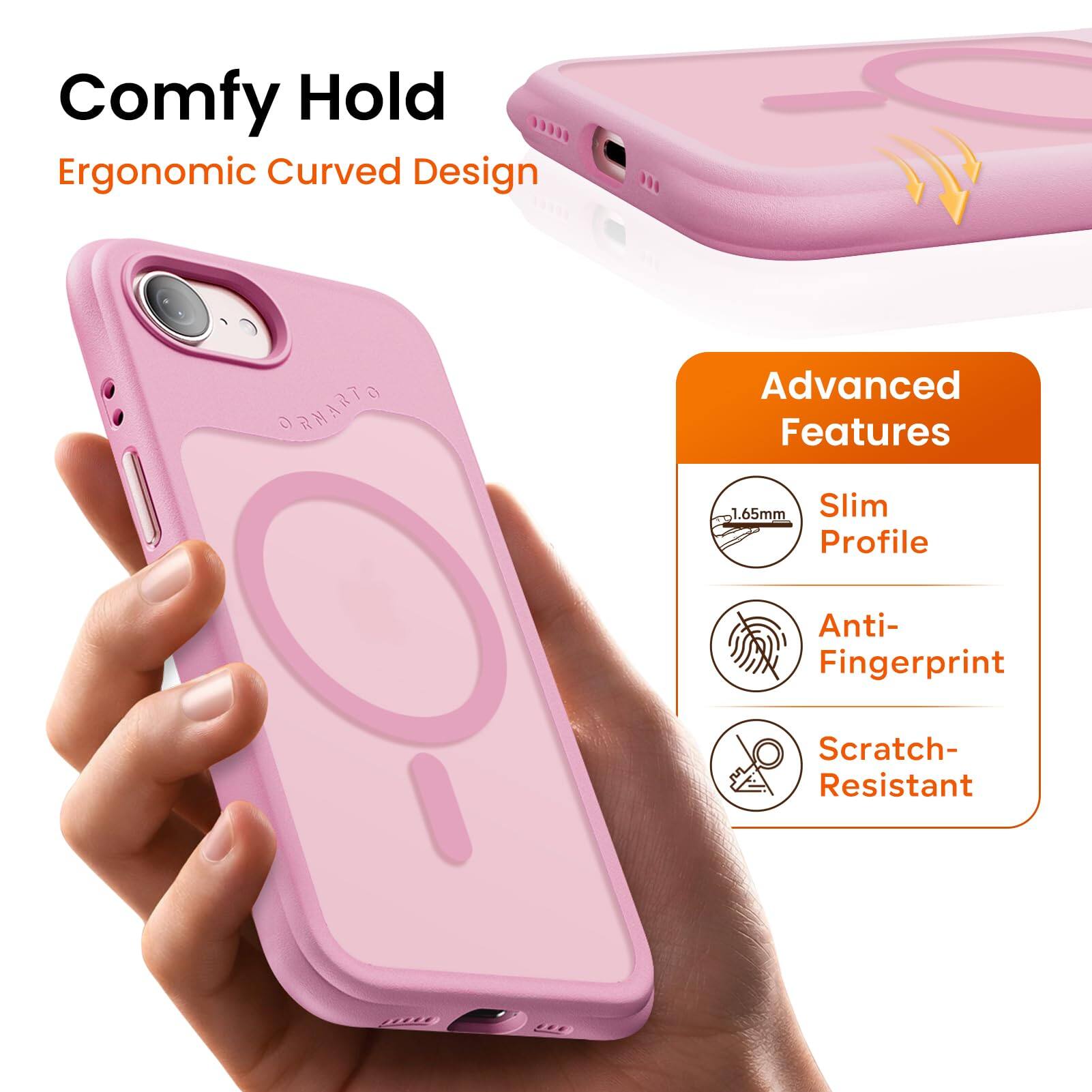 Comfy Hold  
Ergonomic Curved Design  

Advanced Features  
1.65mm Slim Profile  
Anti-Fingerprint  
Scratch-Resistant