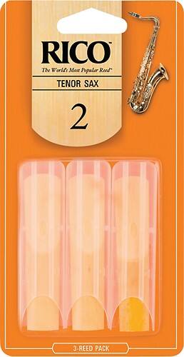 Front Standard. Rico - #2.0 Tenor Saxophone Reeds (3-Pack) - Orange.