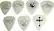 Front Standard. D'Andrea - Christian Thin Thermoplastic Guitar Pick (144-Pack) - White.