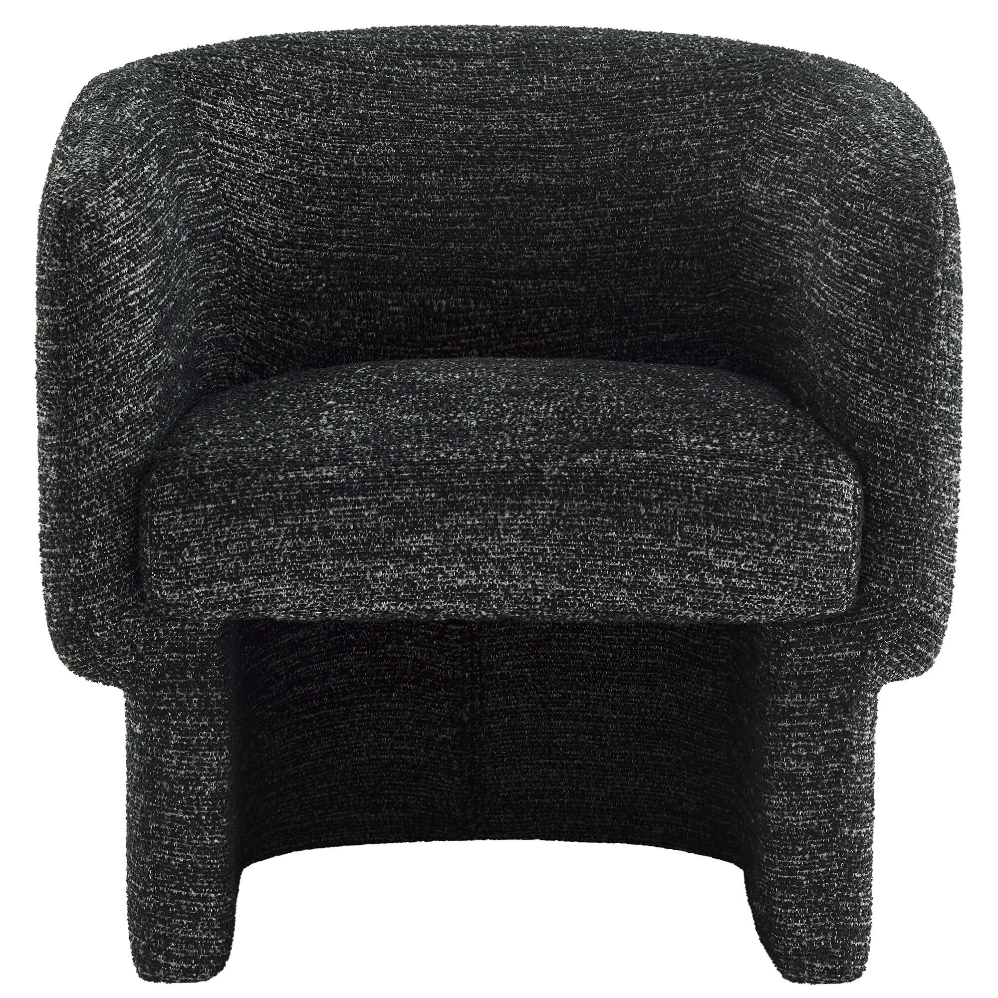 Alt View 4. Modway - Muse Boucle Fabric Barrel Accent Chair by Modway - Charcoal.