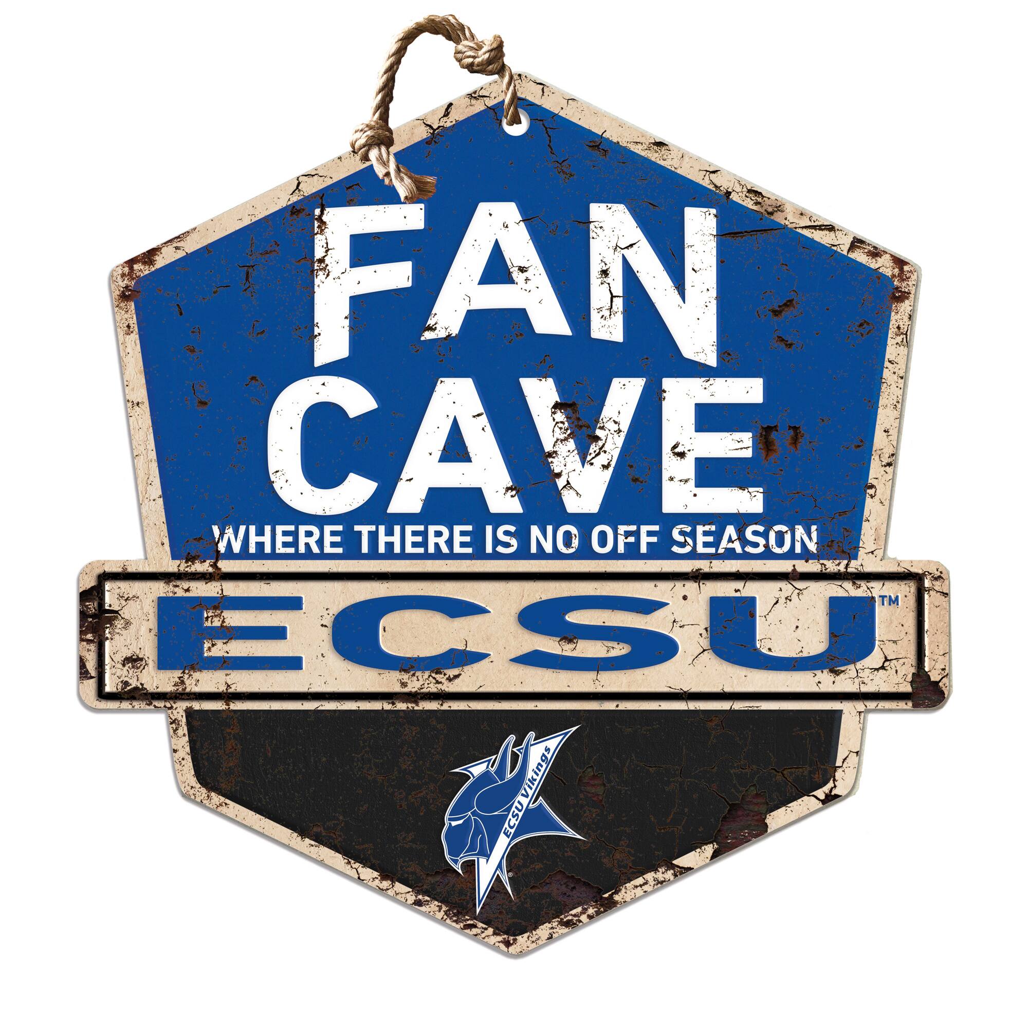 ECSU Vikings 20" x 20" Fan Cave Badge Sign