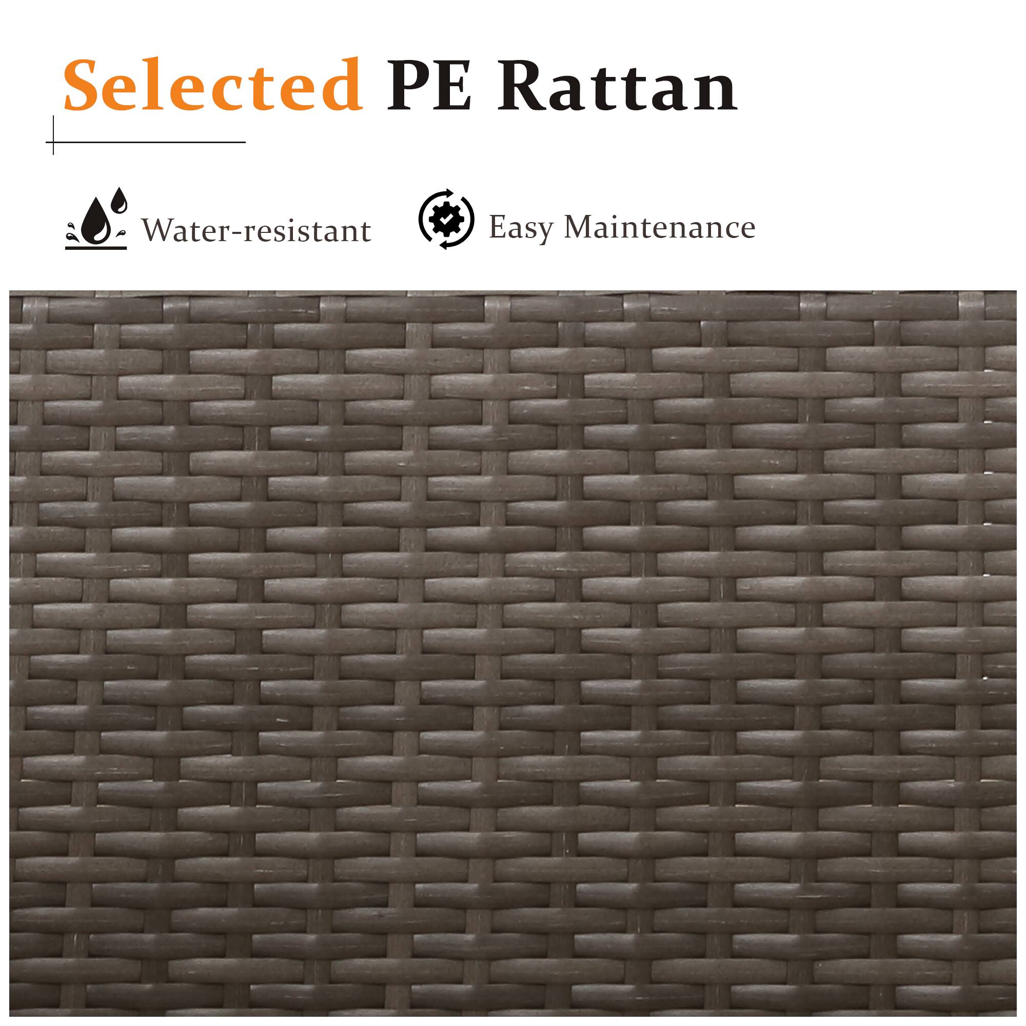 Selected PE Rattan  
Water-resistant  
Easy Maintenance