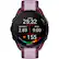 The timer on the Garmin watch is set to 25:32. The watch is displaying the distance, pace, and heart rate. The distance is 2.83, the pace is 9:00, and the heart rate is 155. The watch is purple and black in color.