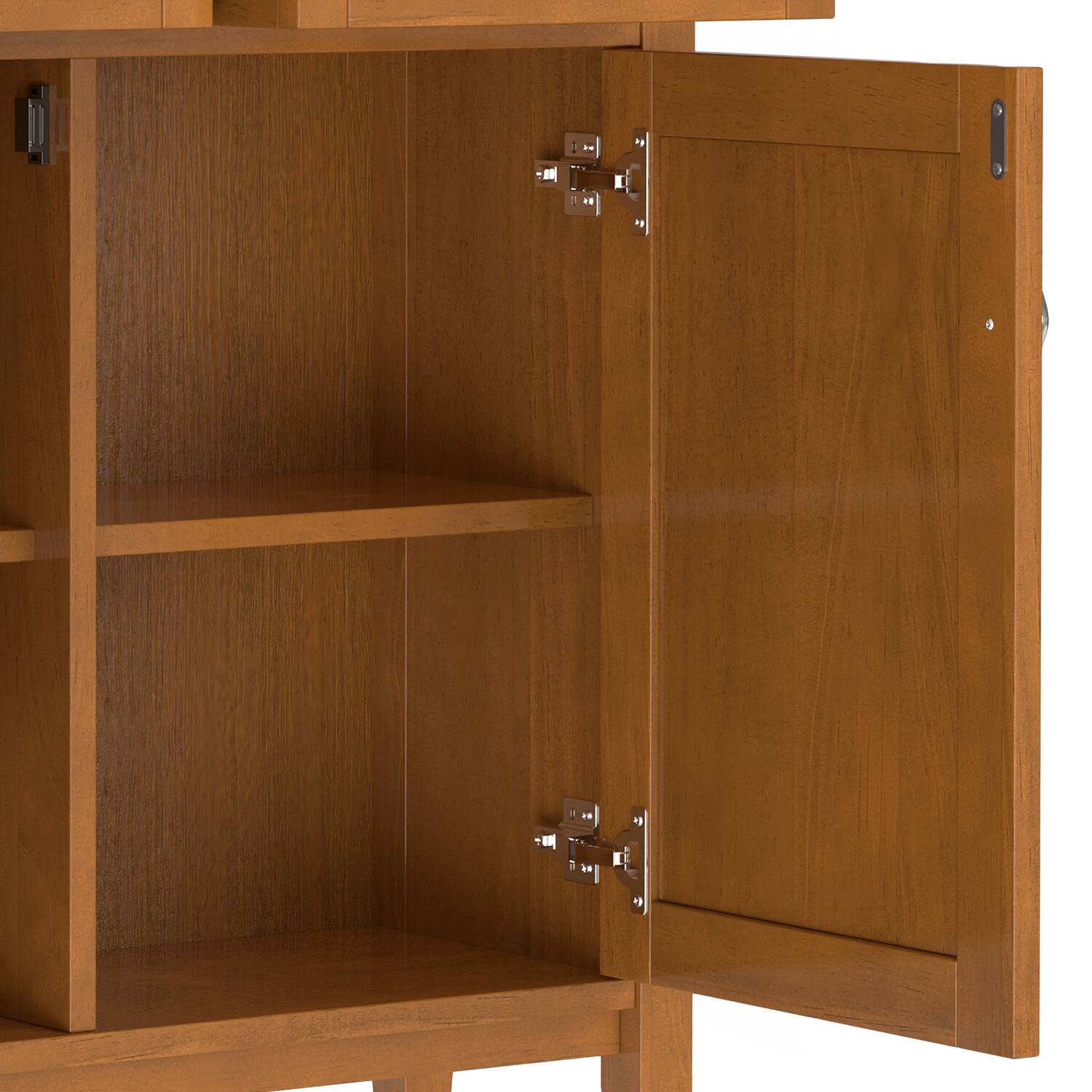 Alt View 4. Simpli Home - Warm Shaker SOLID WOOD 36 inch Wide Transitional Entryway Storage Cabinet in Light Golden Brown - Light Golden Brown.