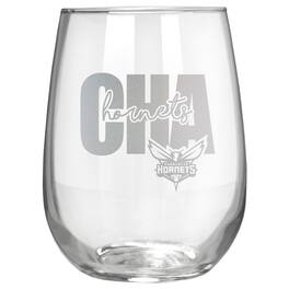 Great American Products - Charlotte Hornets Etched 17oz. City Stemless Wine Glass - Multicolor